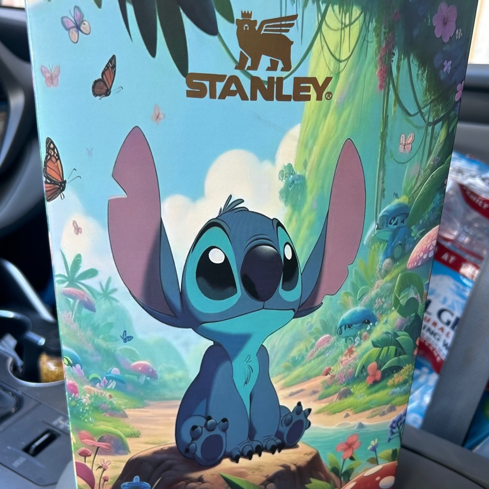 Stanley Blue and Green Stitch Stanley cup. Cute❤️